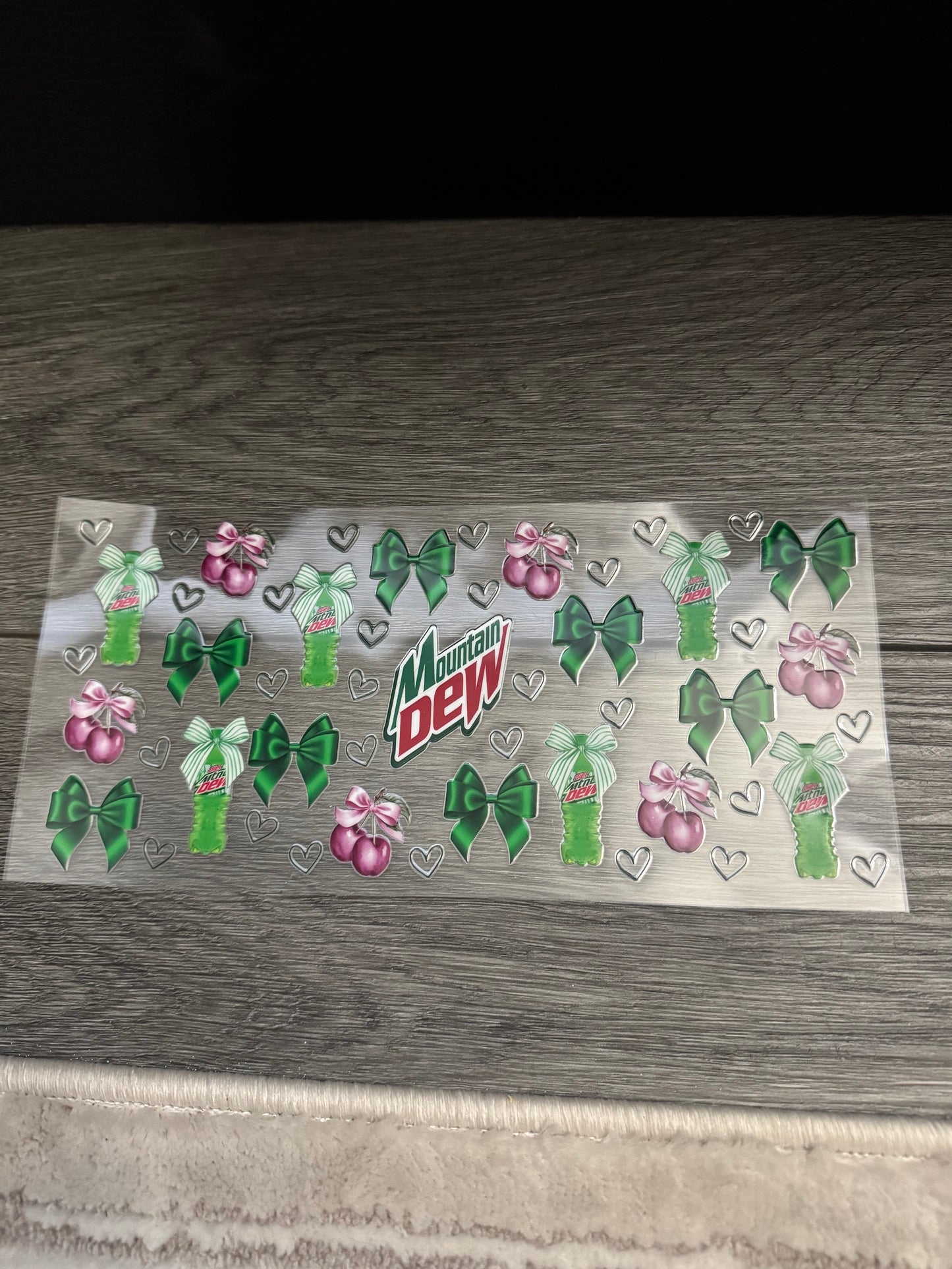 Mountain Dew with cherries