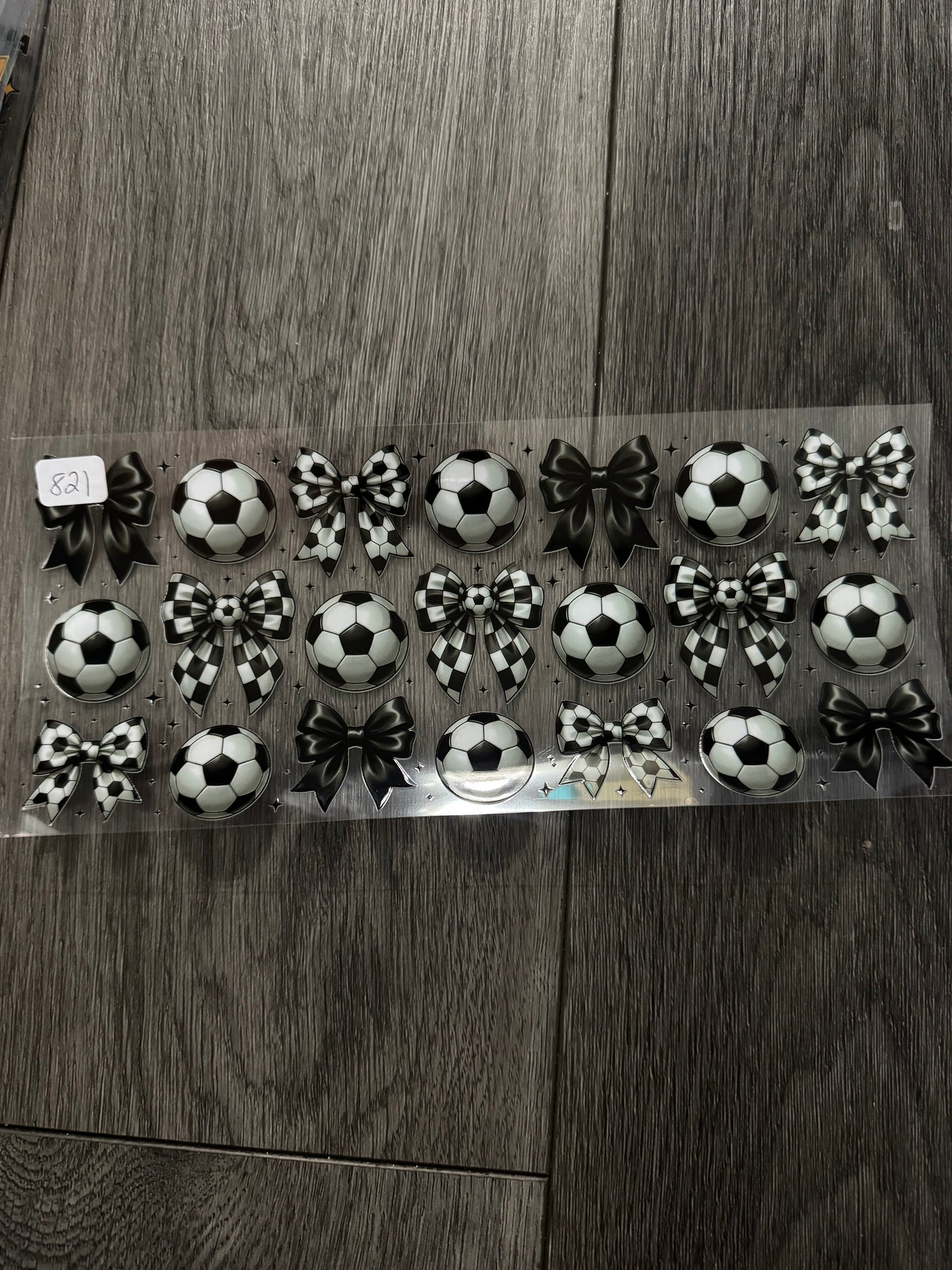 Soccer balls with bows