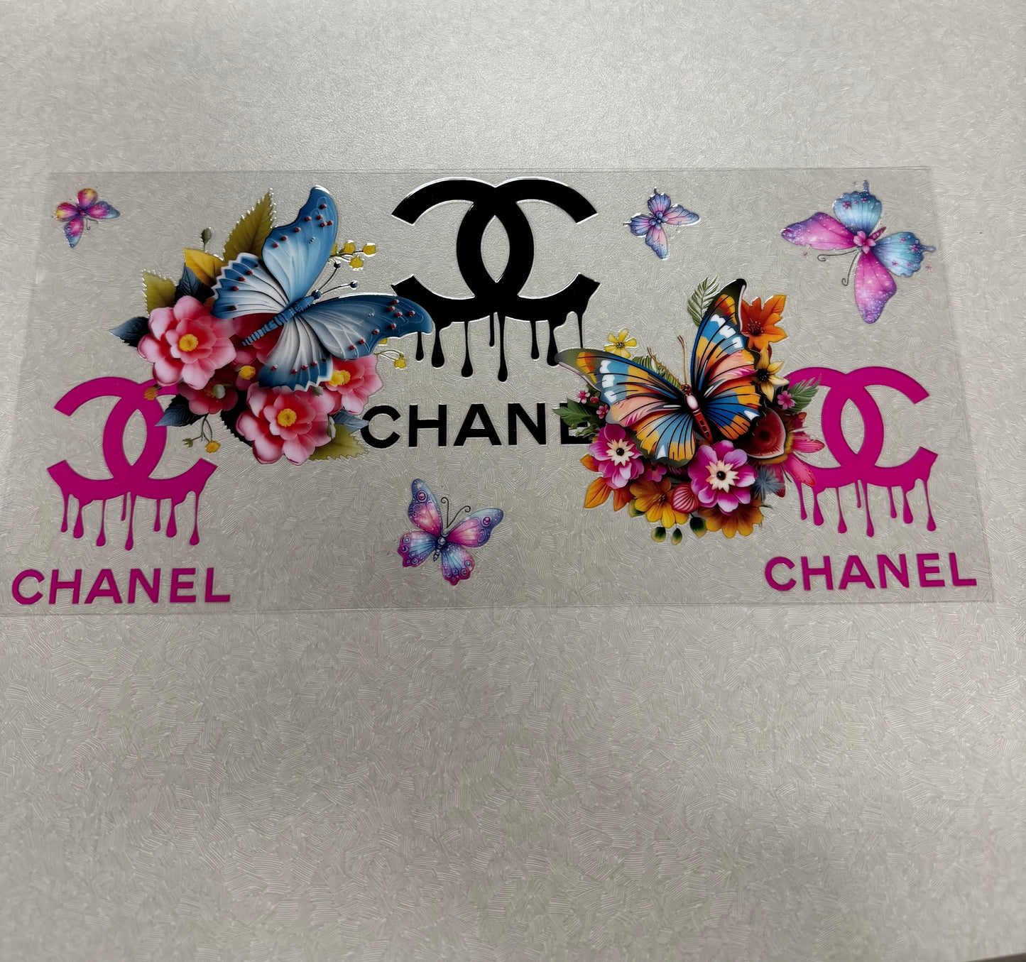 Chanel with  butterflies
