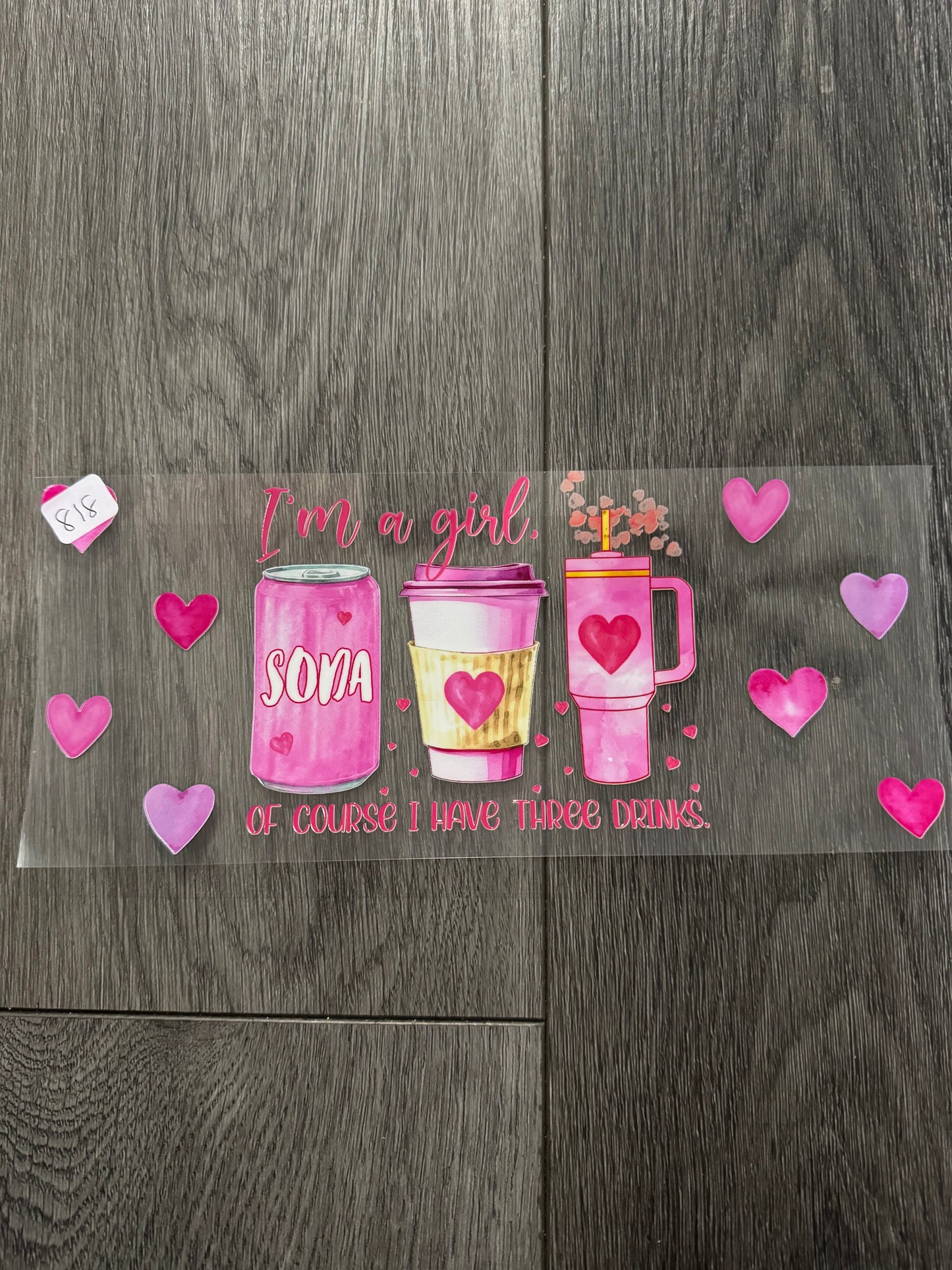 I am just a girl of course I have three drinks