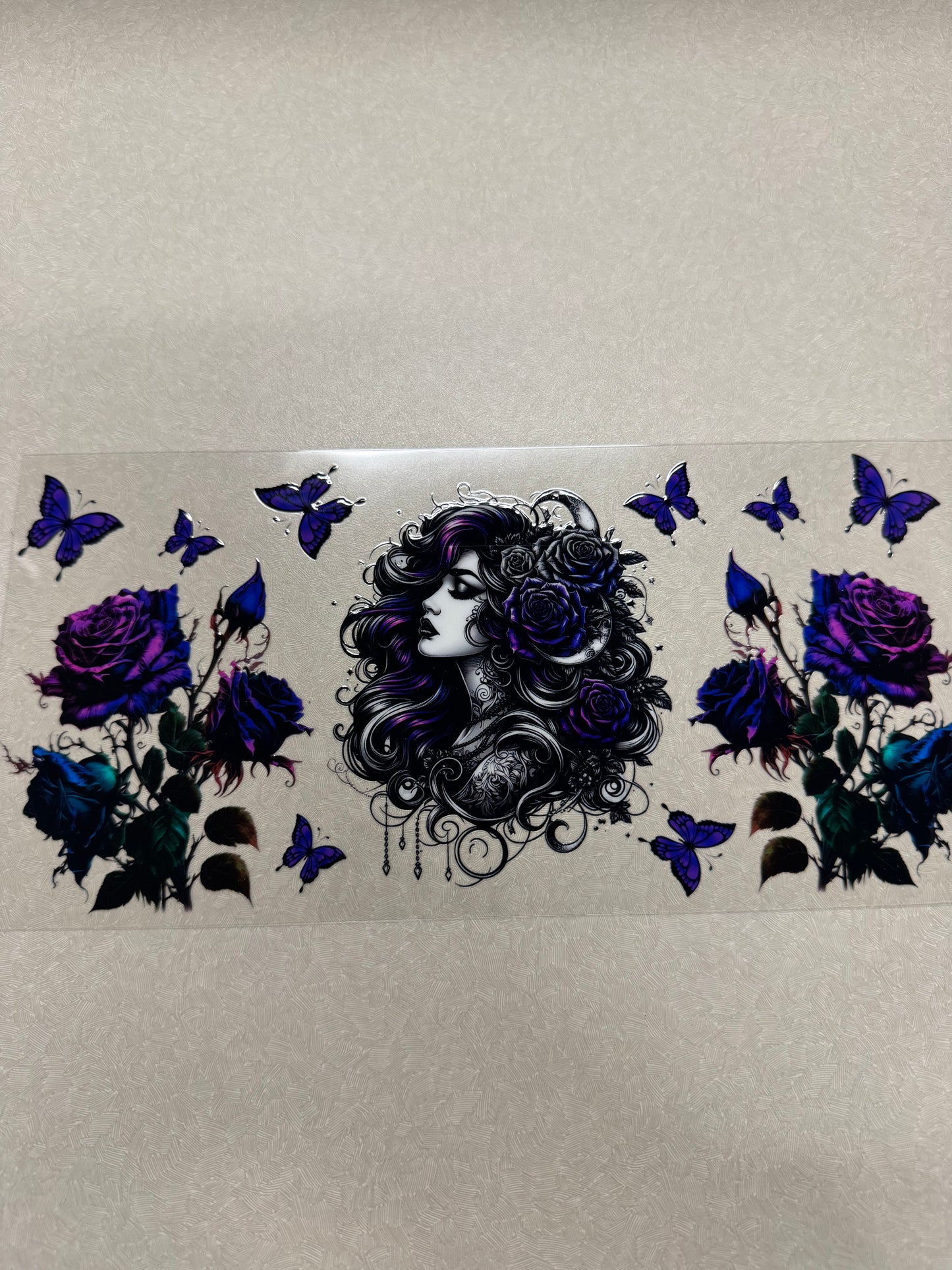 Gothic roses and butterfly