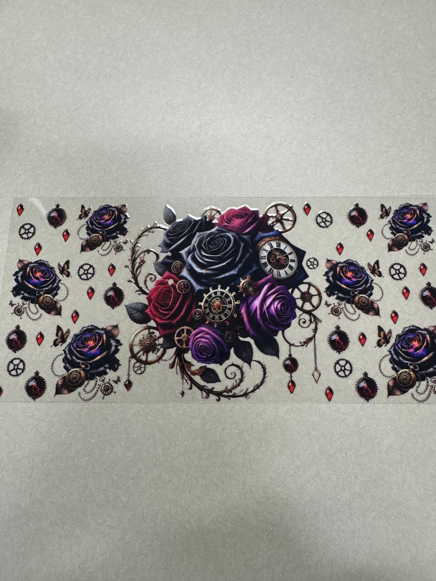 Roses with clocks