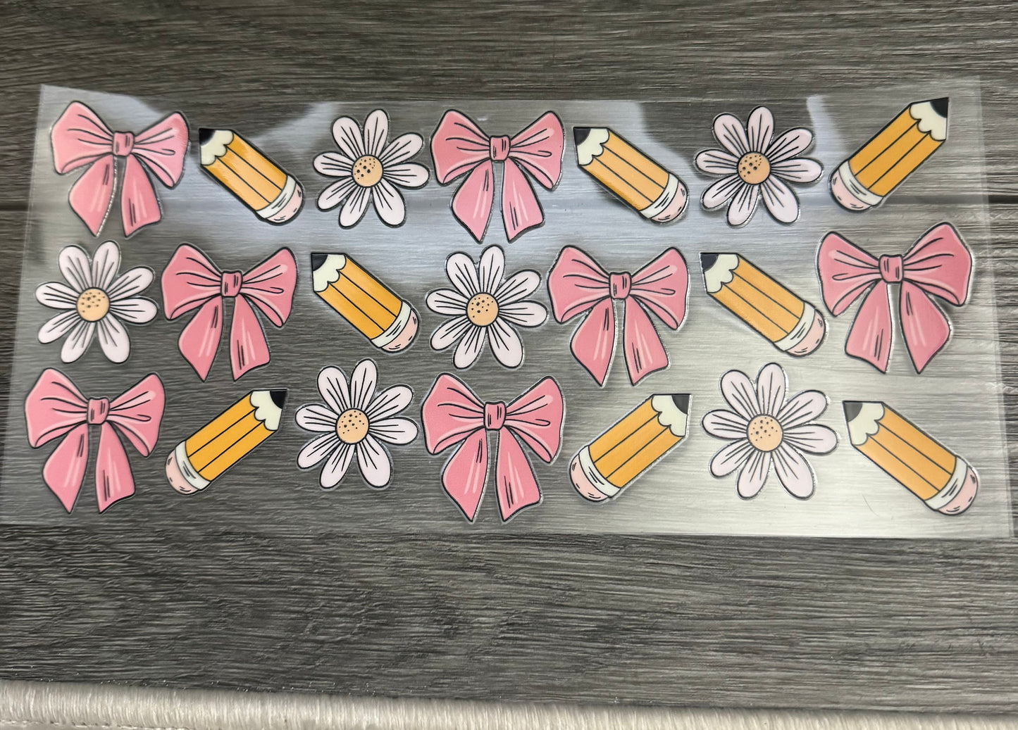 School pencils with bows
