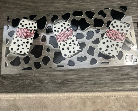 Dr Pepper with cow print