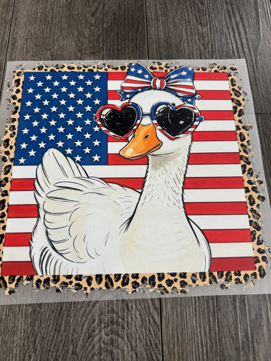 Patriotic duck