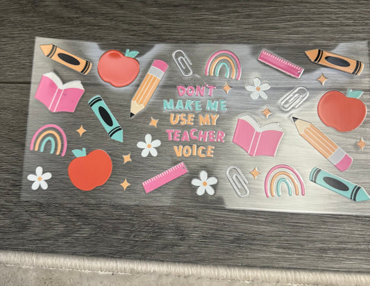 Don’t make me use my teacher voice