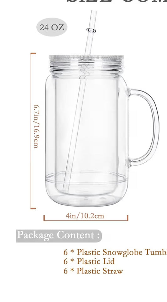 24 oz snow globe mug