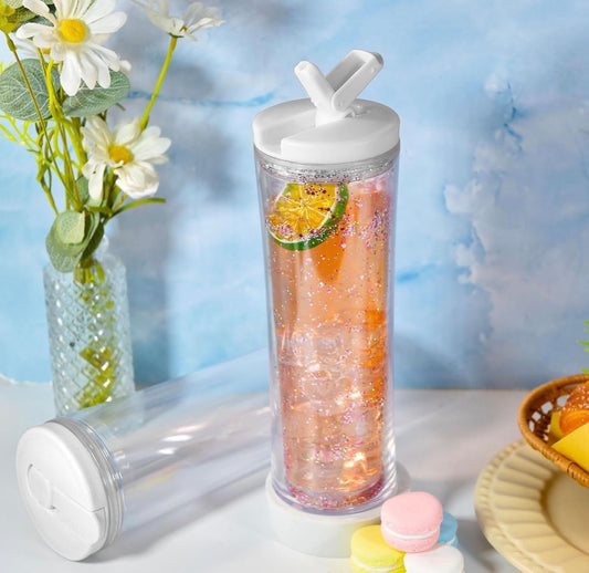 20oz flip straw clear top