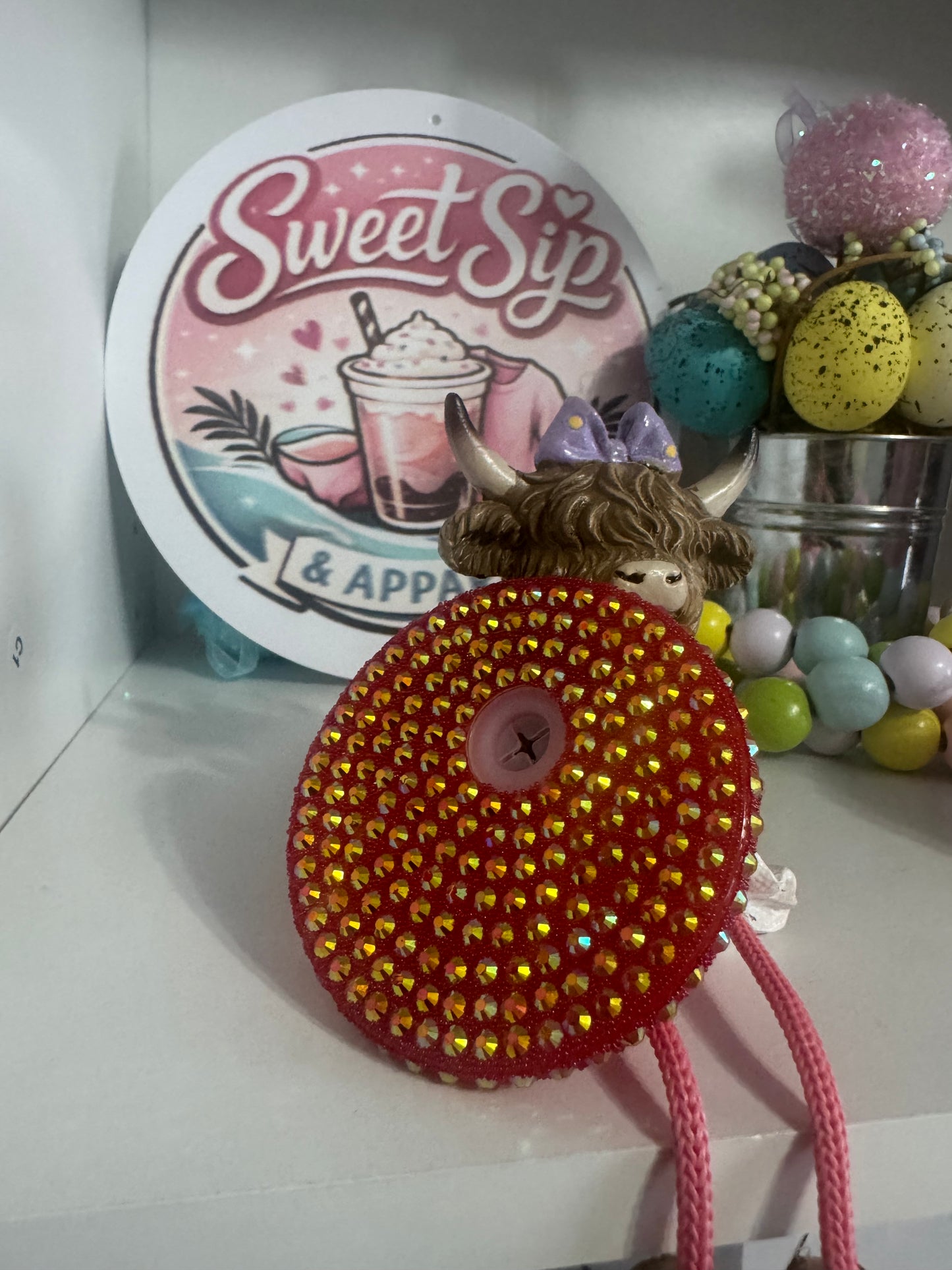 Red bling lid