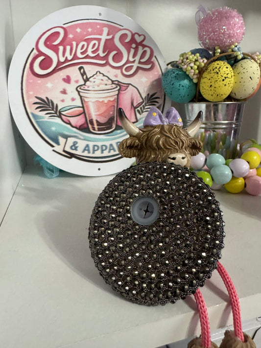 Black bling lid