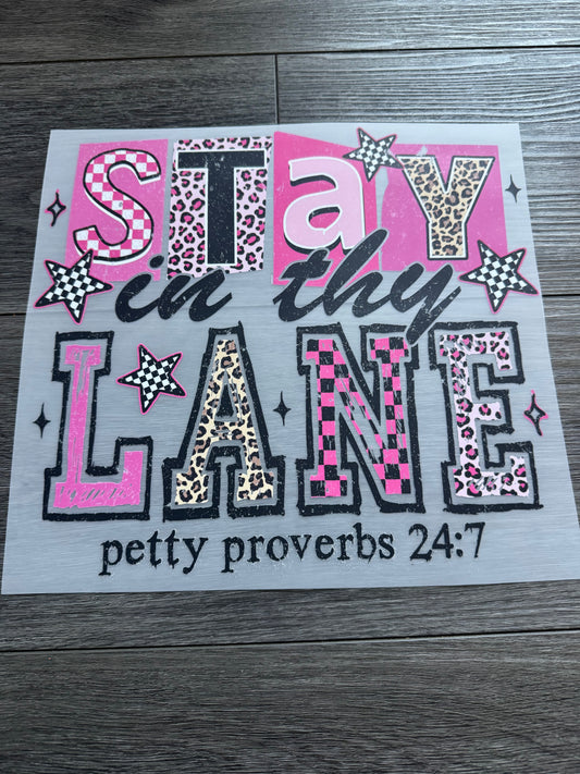 Transfer “stay in thy lane”