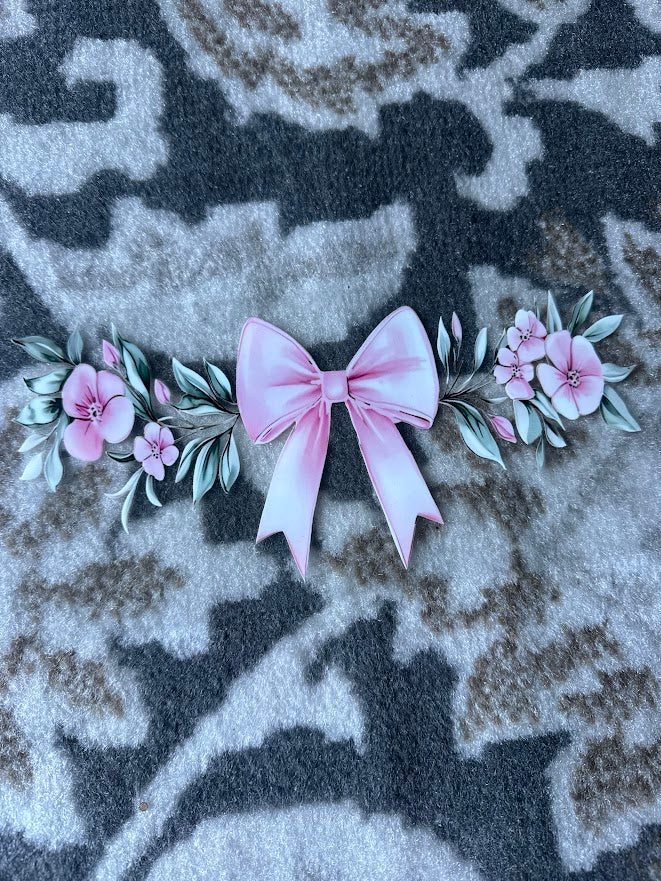 Pink Flower Bow